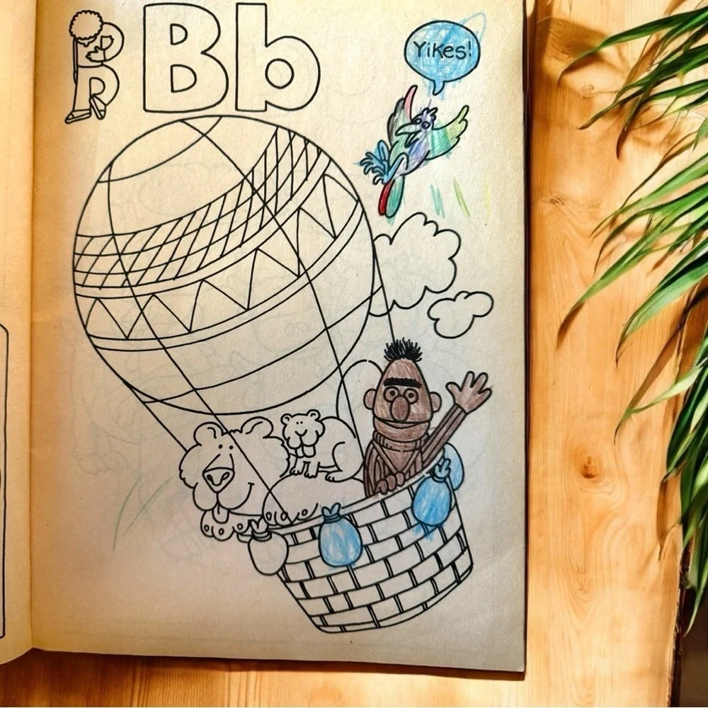 VINTAGE 1990 Sesame Street A to Z Coloring Book